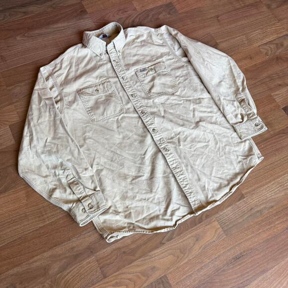 Vintage VTG 90’s Y2K Carhartt Longsleeve Button Down Shirt - Picture 4 of 8